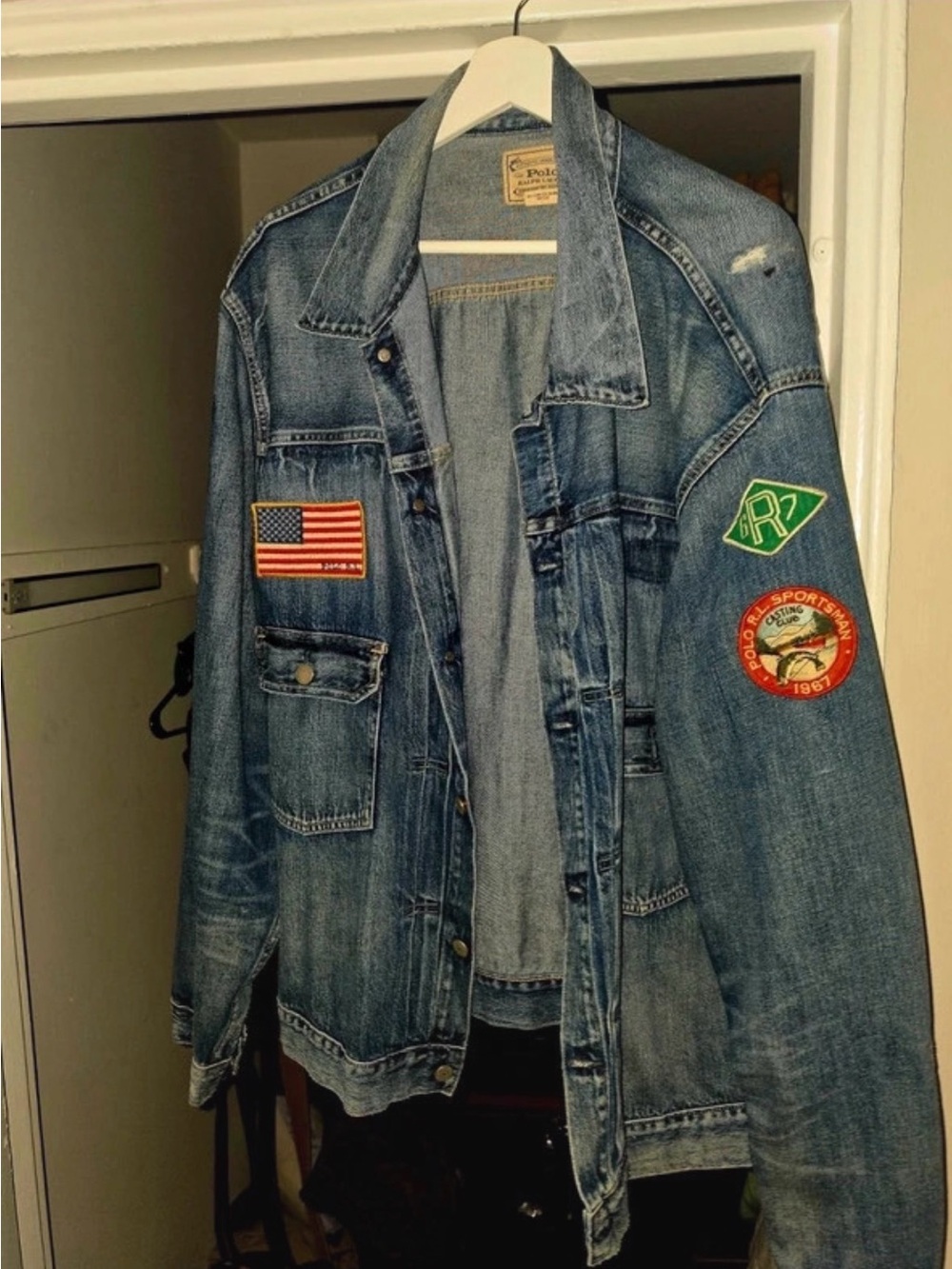 Polo Ralph Lauren Denim Tucker Jacket (Rare Canoe Patch)